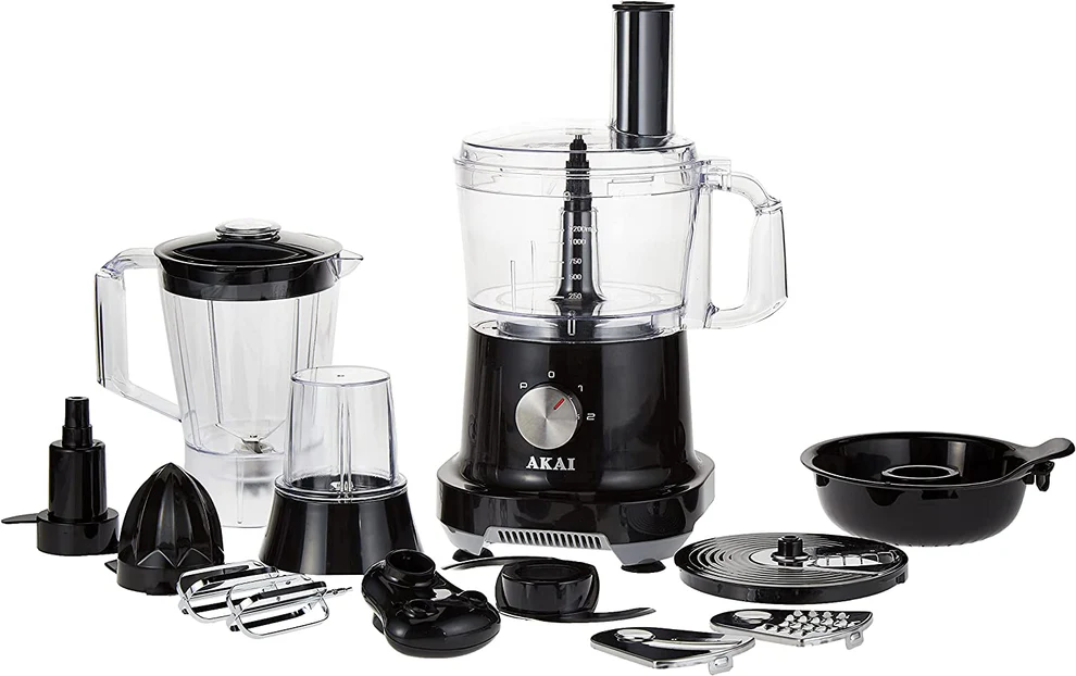 Akai(Japan) 15-in-1 Food Processor, Black, 500W, FPMA-1801 - Image 2