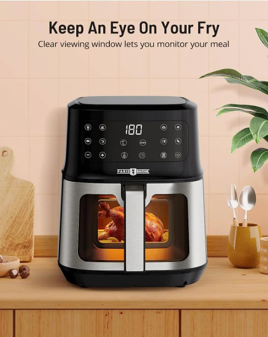Paris Rhone 5L Air Fryer – 1200W, 8 Presets, Nonstick & Dishwasher-Safe - Image 2